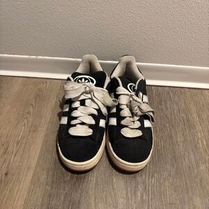 Adidas Women's Black and Navy Trainers